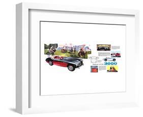 Features - Austin Healey 3000-null-Framed Art Print