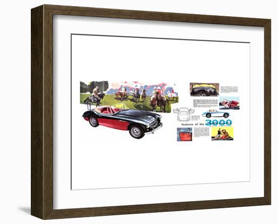 Features - Austin Healey 3000-null-Framed Art Print