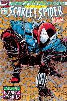 Featuring Scarlet Spider Cover: Scarlet Spider Crouching-null-Lamina Framed Poster