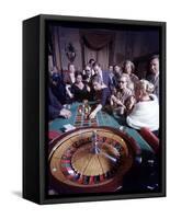 February 11, 1957: Tourists Gambling at the Nacional Hotel in Havana, Cuba-Ralph Morse-Framed Stretched Canvas