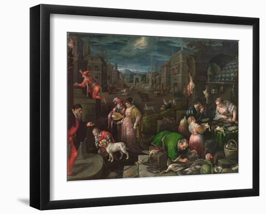 February, 1595-1600, (Oil on Canvas)-Leandro Da Ponte Bassano-Framed Giclee Print