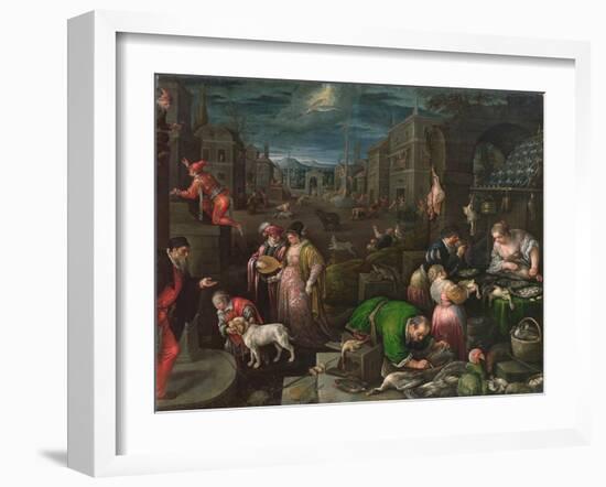 February, 1595-1600, (Oil on Canvas)-Leandro Da Ponte Bassano-Framed Giclee Print