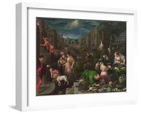 February, 1595-1600, (Oil on Canvas)-Leandro Da Ponte Bassano-Framed Giclee Print