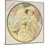 February, 1899 (Detail)-Alphonse Mucha-Mounted Premium Giclee Print