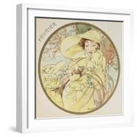 February, 1899 (Detail)-Alphonse Mucha-Framed Giclee Print