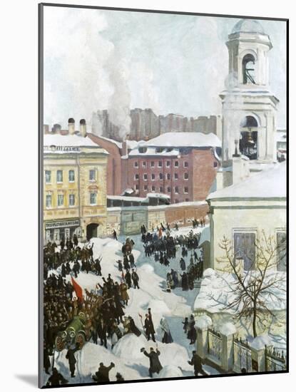 February 27th, 1917-Boris Mikhajlovich Kustodiev-Mounted Giclee Print