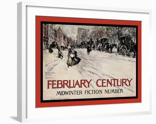 February Century, Midwinter Fiction Number-Everett Shinn-Framed Art Print