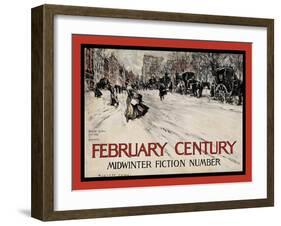 February Century, Midwinter Fiction Number-Everett Shinn-Framed Art Print