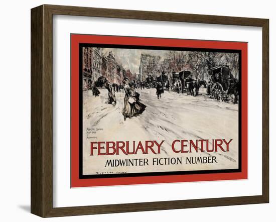 February Century, Midwinter Fiction Number-Everett Shinn-Framed Art Print