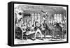 February - Cutting Weather, 1839-George Cruikshank-Framed Stretched Canvas