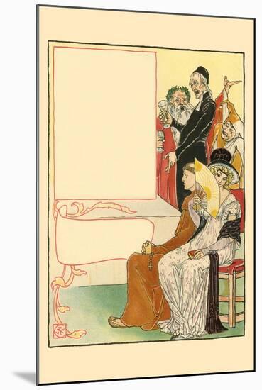 February Then Sat Between the First Days of Each Month and Harvest Days-Walter Crane-Mounted Art Print