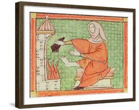 February: Warming by the Fire-Master Ermengaut-Framed Giclee Print