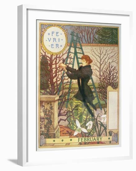 February-Eugene Grasset-Framed Giclee Print