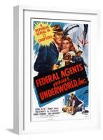 Federal Agents Vs. Underworld, Inc., from Left: Kirk Alyn, Rosemary La Planche, 1949-null-Framed Art Print