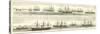 Federal Fleet at Hampton Roads, December 1864-null-Stretched Canvas
