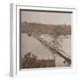 Federal Pontoon Bridge over the Appomattox (B/W Photo)-Mathew Brady-Framed Giclee Print