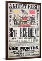 Federal Recruiting Poster for the 36th Regiment, New York Volunteers-American School-Framed Giclee Print