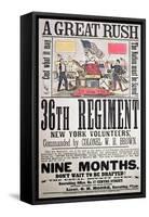 Federal Recruiting Poster for the 36th Regiment, New York Volunteers-American School-Framed Stretched Canvas