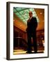 Federal Reserve Bd. Chmn. Alan Greenspan, Probably in NYC-Ted Thai-Framed Premium Photographic Print