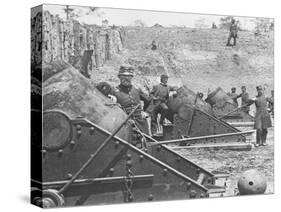 Federal Siege Guns, Yorktown, Virginia, During the American Civil War-Mathew Brady-Stretched Canvas