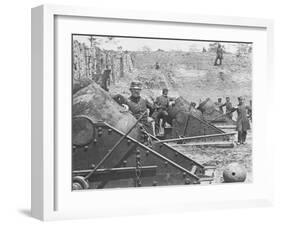 Federal Siege Guns, Yorktown, Virginia, During the American Civil War-Mathew Brady-Framed Giclee Print