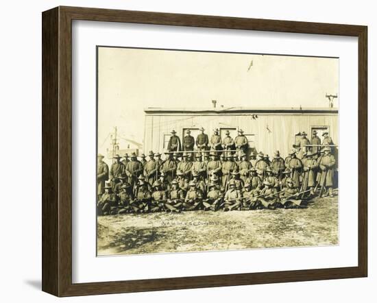 Federal Troops Brought In To Put Down Strikes In Goldfield, Co. "F" 1st Infantry NG Of Colorado-R.G. Leonard-Framed Art Print