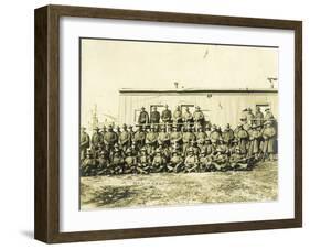 Federal Troops Brought In To Put Down Strikes In Goldfield, Co. "F" 1st Infantry NG Of Colorado-R.G. Leonard-Framed Art Print