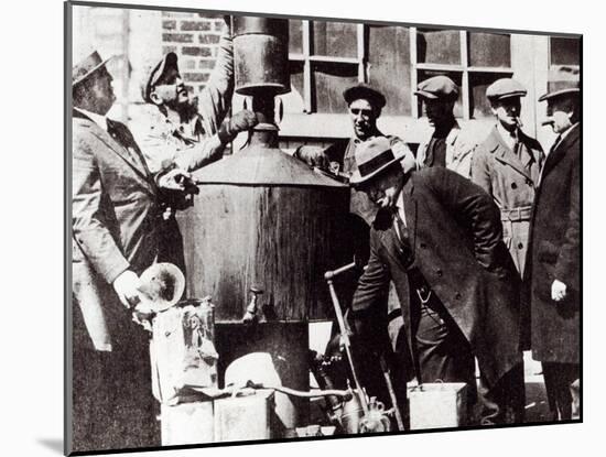 Federal US Agents Discover an Illegal Alcohol Still During the American Prohibition-null-Mounted Giclee Print