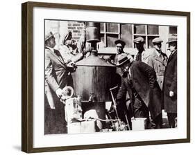 Federal US Agents Discover an Illegal Alcohol Still During the American Prohibition-null-Framed Giclee Print