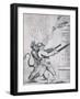 Federalist Cartoon Depicting Jefferson Tearing Down Pillars of Government, 1800s-null-Framed Art Print