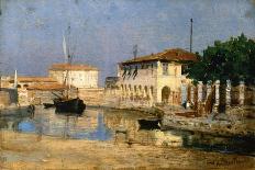 Dock in Viareggio-Federico Andreotti-Framed Giclee Print