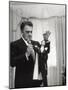 Federico Fellini and the Marionette, Rome 1960-Angelo Cozzi-Mounted Photographic Print