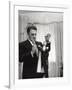 Federico Fellini and the Marionette, Rome 1960-Angelo Cozzi-Framed Photographic Print