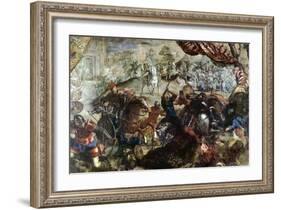 Federico I Gonzaga Relieving the City of Legnano in 1478, 1579-Jacopo Robusti Tintoretto-Framed Giclee Print