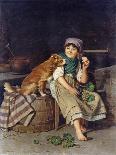 Girl with Dog-Federico Mazzotta-Stretched Canvas