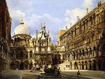 The Courtyard of the Doge's Palace, Venice, 1841-Federico Moja-Giclee Print