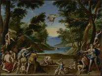Hunting Scene with Imaginary Florence-Federico Zuccaro-Giclee Print