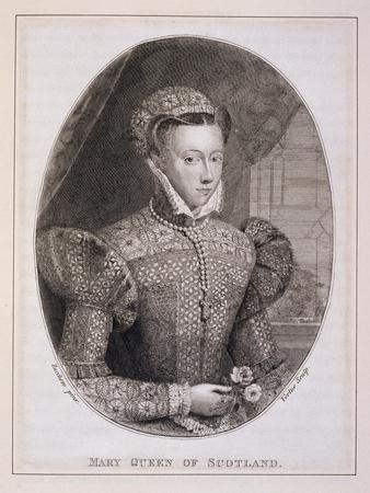 Mary Queen of Scots (1542-87), Engraved by George Vertue (1684-1756)
