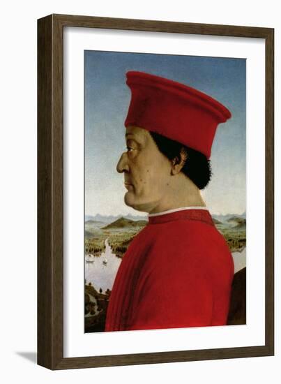 Federigo Da Montefeltro Duke of Urbino, circa 1465-Piero della Francesca-Framed Giclee Print