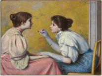 Interesting Conversation, 1895 (Oil on Canvas)-Federigo Zandomeneghi-Giclee Print