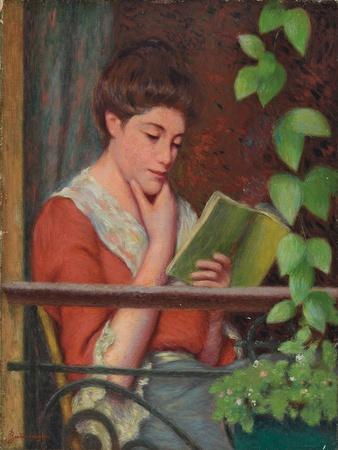 Reading Al Fresco - Woman on the Balcony; Lettura Al Fresco - Donna Al Balcone