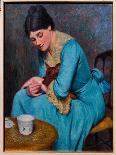 Interesting Conversation, 1895 (Oil on Canvas)-Federigo Zandomeneghi-Framed Giclee Print