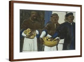 Feed Hungry, Scene from Seven Works of Mercy-null-Framed Giclee Print