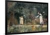 Feeding a Pony in a Surrey Garden-Edward Killingworth Johnson-Framed Giclee Print