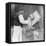 Feeding a Prisoner Wearing a Cangue, China, 1902-CH Graves-Framed Stretched Canvas