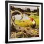 "Feeding Chipmunks", May 16, 1953-John Clymer-Framed Giclee Print