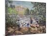 Feeding Ducks Elvaston Castle-Kirstie Adamson-Mounted Giclee Print