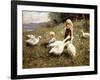 Feeding Geese, 1890-Alexander Koester-Framed Giclee Print