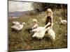 Feeding Geese, 1890-Alexander Koester-Mounted Giclee Print