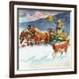 "Feeding Herd in Winter,"March 1, 1945-Matt Clark-Framed Giclee Print